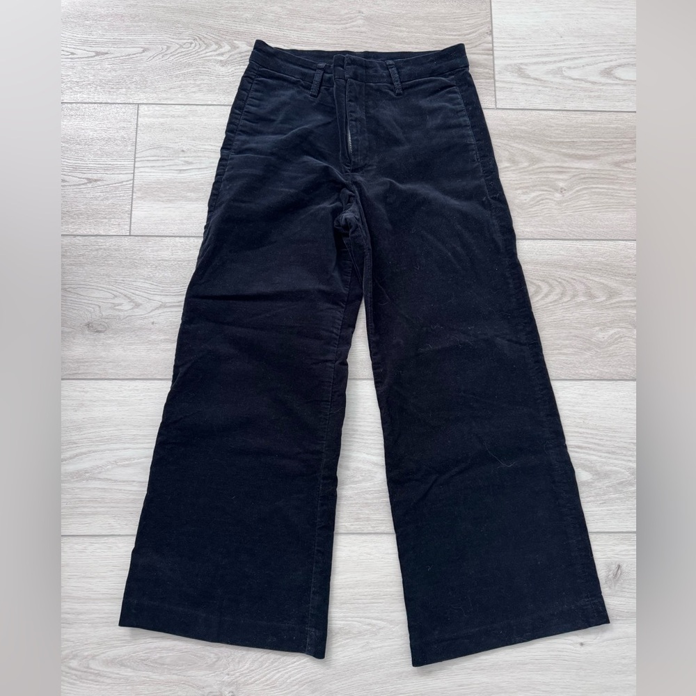 KUT Velour Black High Rise Denim EUC